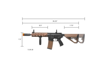 Image of Arcturus Sport Series ARC SE LWT MK-II CQB 10in AEG Airsoft Gun, Black/Tan, AT-ST02-CQ-SE-BT