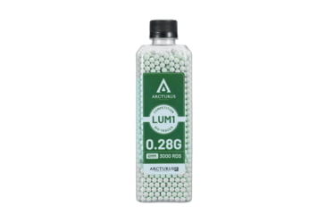Image of Arcturus RS LUMI Match Grade Biodegradable Green Tracer 6mm BBs Airsoft Gun Ammo, 0.28g, LBB-028-G