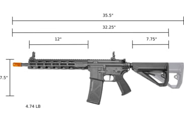 Image of Arcturus Sport Series AEG SE LWT MK-III Carbine 12in Airsoft Gun, Black, AT-ST03-CB-SE-BK