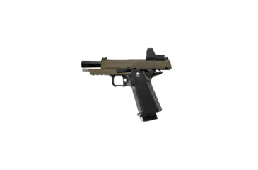 Image of Arcturus Vanguard 4.3in Hi-Capa GBB Airsoft Pistol w/Optics Ready Slide &amp; ARS-1 Red Dot Combo, Black/Tan, AT-GHC-V4-CMB-BT