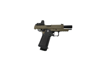 Image of Arcturus Vanguard 4.3in Hi-Capa GBB Airsoft Pistol w/Optics Ready Slide &amp; ARS-1 Red Dot Combo, Black/Tan, AT-GHC-V4-CMB-BT