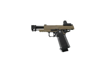 Image of Arcturus Vanguard 4.3in Hi-Capa GBB Airsoft Pistol w/ Optics Ready Slide &amp; Compensator &amp; ARS-1 Red Dot Combo, Black/Tan, AT-GHC-V4C-CMB-BT