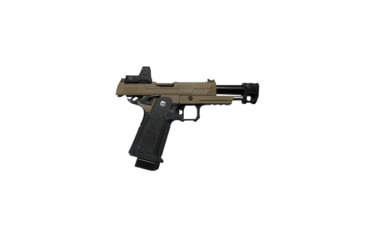 Image of Arcturus Vanguard 4.3in Hi-Capa GBB Airsoft Pistol w/ Optics Ready Slide &amp; Compensator &amp; ARS-1 Red Dot Combo, Black/Tan, AT-GHC-V4C-CMB-BT
