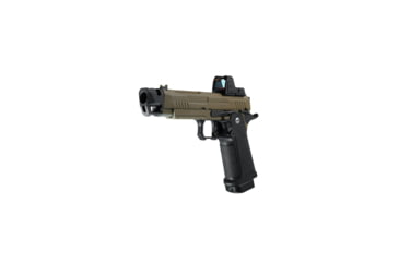 Image of Arcturus Vanguard 4.3in Hi-Capa GBB Airsoft Pistol w/ Optics Ready Slide &amp; Compensator &amp; ARS-1 Red Dot Combo, Black/Tan, AT-GHC-V4C-CMB-BT
