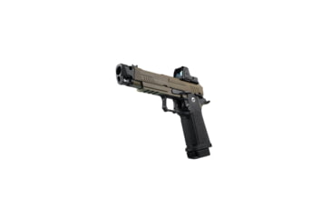 Image of Arcturus Vanguard 4.3in Hi-Capa GBB Airsoft Pistol w/ Optics Ready Slide &amp; Compensator &amp; ARS-1 Red Dot Combo, Black/Tan, AT-GHC-V4C-CMB-BT