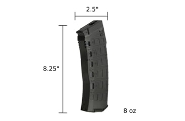 Image of Arcturus Variable-Cap EMM, AK12, 30/135 Rounds, Rifle Magazine, Black, 135, MAG-TS-BK