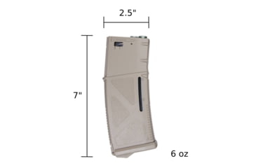 Image of Arcturus Variable-Cap Windowed EMM AR MOD1, M4/M16, 30/130 Rounds, Rifle Magazine, FDE, 130, MAG-M1A-TN