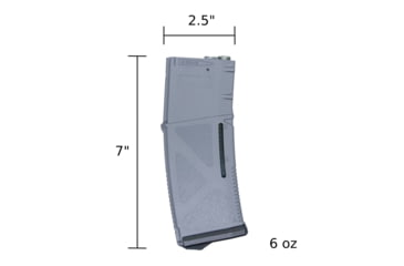 Image of Arcturus Variable-Cap Windowed EMM AR MOD1, M4/M16, 30/130 Rounds, Rifle Magazine, Grey, 130, MAG-M1A-GY