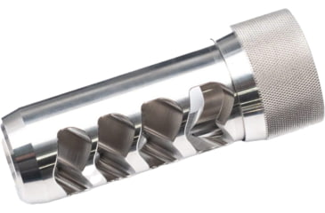Image of Area 419 Sidewinder Magnum Self Timing Muzzle Brake, 6.5mm, 3/4-24, Raw Stainless, 419-SW-6.5-SS-3424