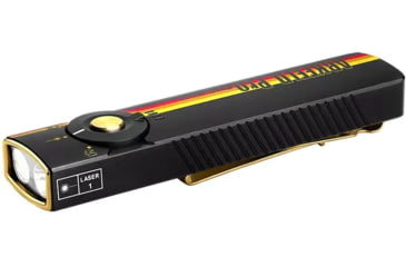 Image of Arkfeld Pro Black/Racing Stripes 1/15/100/420/1,300 Lumens, White LED, Green Laser, UV Light, ARKFELDPRO3RRSV3