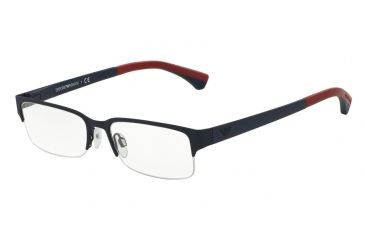 Image of Armani EA1033 Progressive Prescription Eyeglasses 3092-53 - Blue Rubber Frame