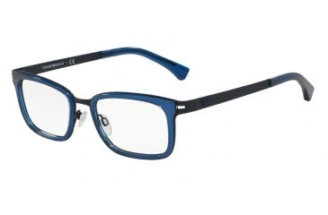 Image of Armani EA1034 Progressive Prescription Eyeglasses 3102-52 - Dark Blue Rubber Frame
