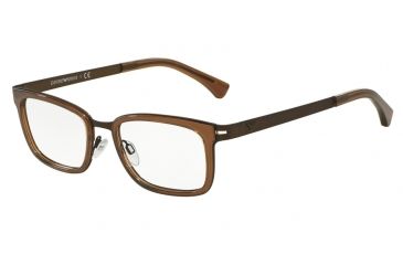 Image of Armani EA1034 Progressive Prescription Eyeglasses 3103-52 - Brown Rubber Frame