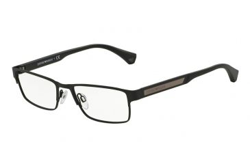 Image of Armani EA1035 Progressive Prescription Eyeglasses 3094-53 - Black Rubber Frame
