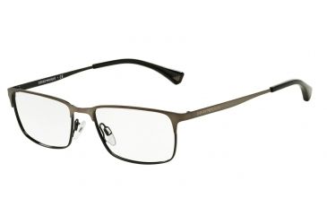 Image of Armani EA1042 Progressive Prescription Eyeglasses 3126-53 - Matte Gunmetal/black/black Frame