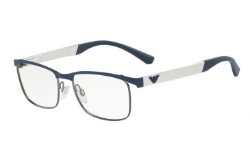 Image of Armani EA1057 Bifocal Prescription Eyeglasses 3162-52 - Mt Blue/mt Gunmetal Frame