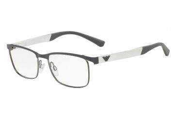 Image of Armani EA1057 Bifocal Prescription Eyeglasses 3166-52 - Mt Grey/mt Gunmetal Frame