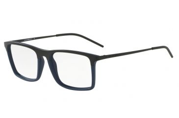 Image of Armani EA1058 Single Vision Prescription Eyeglasses 3168-53 - Matte Black/Matte Blue Frame