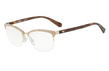 Image of Armani EA1066 Progressive Prescription Eyeglasses 3013-52 - Pale Gold/opal Turtledove Frame
