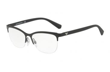 Image of Armani EA1068 Single Vision Prescription Eyeglasses 3001-53 - Matte Black Frame