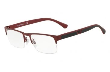 Image of Armani EA1072 Prescription Eyeglasses 3222-53 - Matte Bordeaux Frame