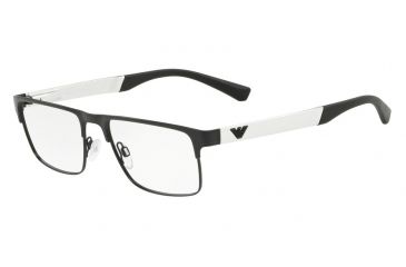 Image of Armani EA1075 Prescription Eyeglasses, 53mm, Matte Black, EA1075-3001-53-SV