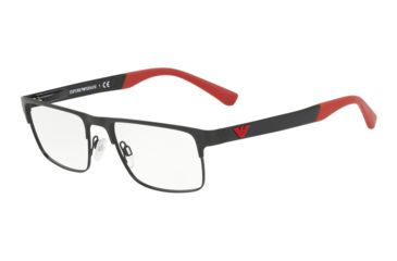 Image of Armani EA1075 Prescription Eyeglasses, 53mm, Matte Black, EA1075-3109-53-SV