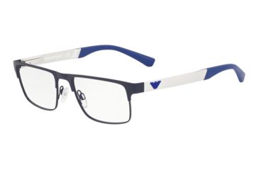 Image of Armani EA1075 Prescription Eyeglasses, 53mm, Matte Blue, EA1075-3131-53-SV
