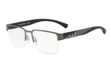 Image of Armani EA1078 Prescription Eyeglasses, 53mm, Matte Gunmetal, EA1078-3003-53-SV