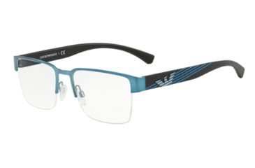 Image of Armani EA1078 Prescription Eyeglasses, 55mm, Matte Blue, EA1078-3238-55-SV