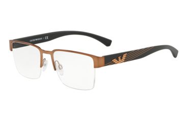 Image of Armani EA1078 Prescription Eyeglasses, 53mm, Matte Orange, EA1078-3240-53-SV