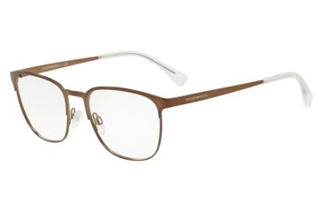 Image of Armani EA1081 Prescription Eyeglasses 3245-53 - Matte Brown Frame