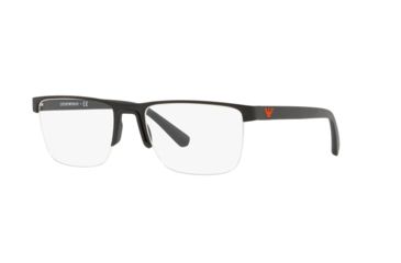 Image of Armani EA1084 Bifocal Prescription Eyeglasses, 53mm, Matte Black, EA1084-3001-53-BI