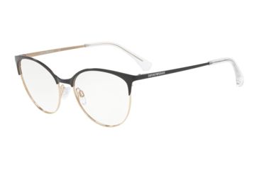 Image of Armani EA1087 Prescription Eyeglasses, 52mm, Black/Pale Gold, EA1087-3014-52-SV