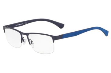 Image of Armani EA1094 Progressive Prescription Eyeglasses, 52mm, Matte Blue, EA1094-3131-52-PRO