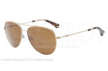 Image of Armani EA2010 Single Vision Prescription Sunglasses EA2010-301373-57 - Lens Diameter 57 mm, Frame Color Pale Gold