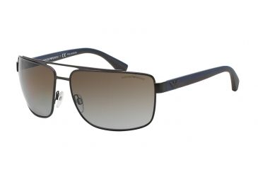 Image of Armani EA2018 Single Vision Prescription Sunglasses EA2018-3049T5-64 - Lens Diameter 64 mm, Frame Color Matte Brown