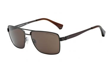 Image of Armani EA2019 Single Vision Prescription Sunglasses EA2019-304973-58 - Lens Diameter 58 mm, Frame Color Matte Brown