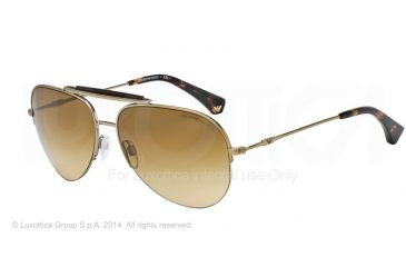 Image of Armani EA2020 Single Vision Prescription Sunglasses EA2020-30022L-59 - Lens Diameter 59 mm, Frame Color Matte Pale Gold
