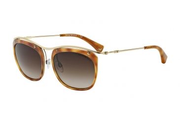 Image of Armani EA2023 Single Vision Prescription Sunglasses EA2023-300213-54 - Lens Diameter 54 mm, Frame Color Matte Pale Gold/blonde Havana
