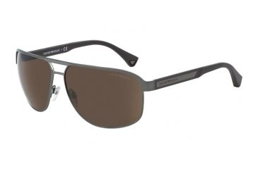 Image of Armani EA2025 Progressive Prescription Sunglasses EA2025-300373-64 - Lens Diameter 64 mm, Frame Color Matte Gunmetal