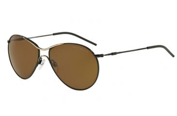Image of Armani EA2027 Bifocal Prescription Sunglasses EA2027-308273-58 - Lens Diameter 58 mm, Frame Color Black/Gold