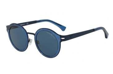 Image of Armani EA2029 Single Vision Prescription Sunglasses EA2029-310080-48 - Lens Diameter 48 mm, Frame Color Blue Rubber