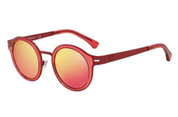 Image of Armani EA2029 Single Vision Prescription Sunglasses EA2029-31016Q-48 - Lens Diameter 48 mm, Frame Color Coral Rubber