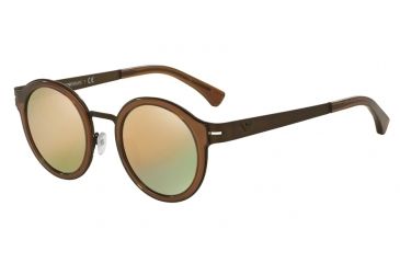 Image of Armani EA2029 Single Vision Prescription Sunglasses EA2029-31034Z-48 - Lens Diameter 48 mm, Frame Color Brown Rubber