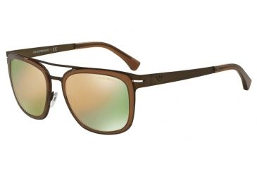 Image of Armani EA2030 Bifocal Prescription Sunglasses EA2030-31034Z-56 - Lens Diameter 56 mm, Frame Color Brown Rubber