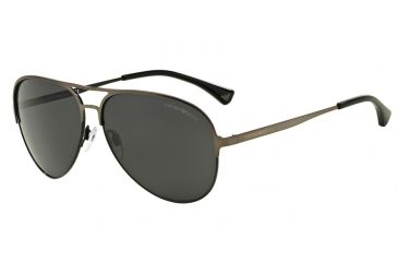 Image of Armani EA2032 Progressive Prescription Sunglasses EA2032-312687-59 - Lens Diameter 59 mm, Frame Color Matte Gunmetal/black/black