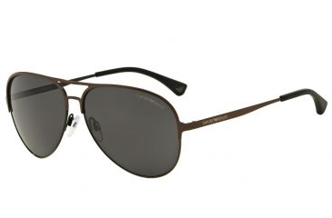 Image of Armani EA2032 Progressive Prescription Sunglasses EA2032-312887-59 - Lens Diameter 59 mm, Frame Color Matte Brown/brown/black