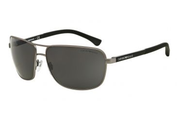 Image of Armani EA2033 Single Vision Prescription Sunglasses EA2033-313087-64 - Lens Diameter 64 mm, Frame Color Gunmetal Rubber