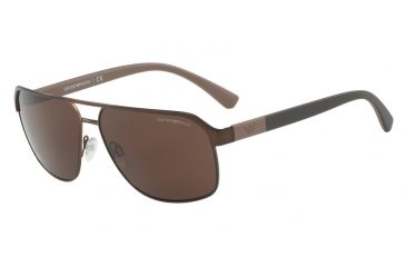 Image of Armani EA2039 Progressive Prescription Sunglasses EA2039-302073-62 - Lens Diameter 62 mm, Frame Color Matte Brown